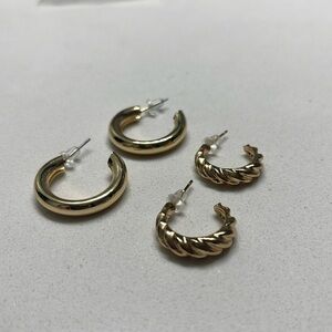 Bohemian Gold & Pearl Earring Set 💛 Lot 4